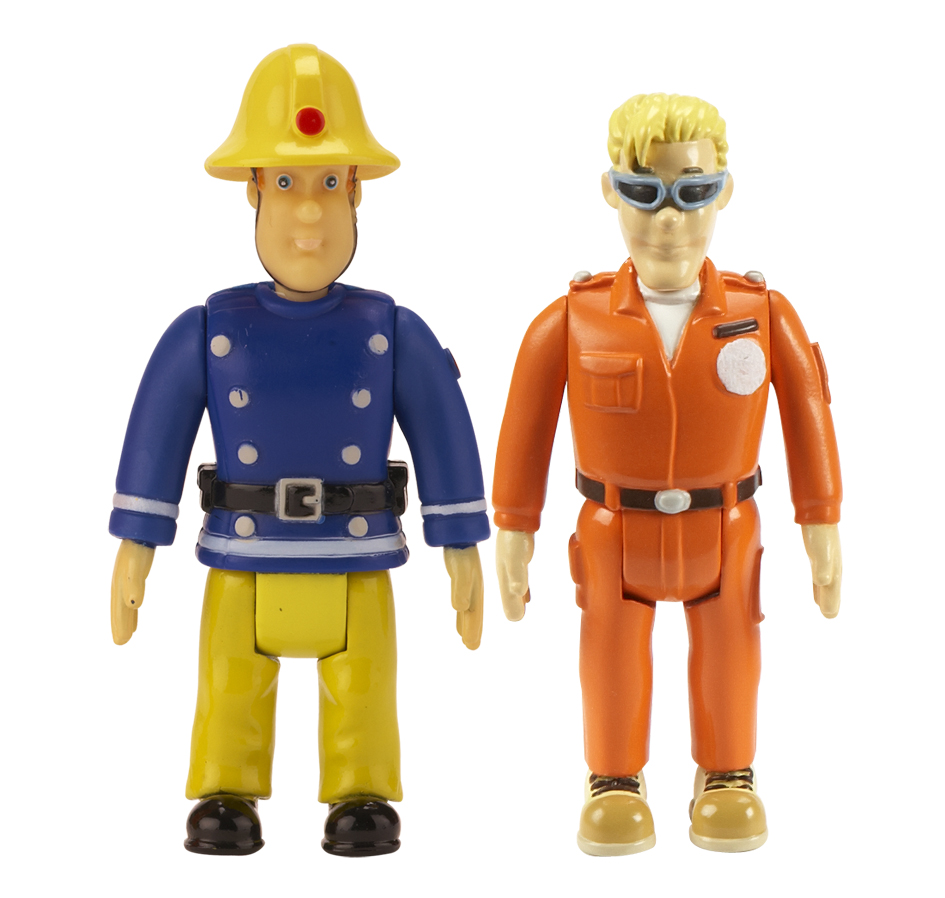 Fireman Sam 2 Figure Pack Sam and Tom With Glasses