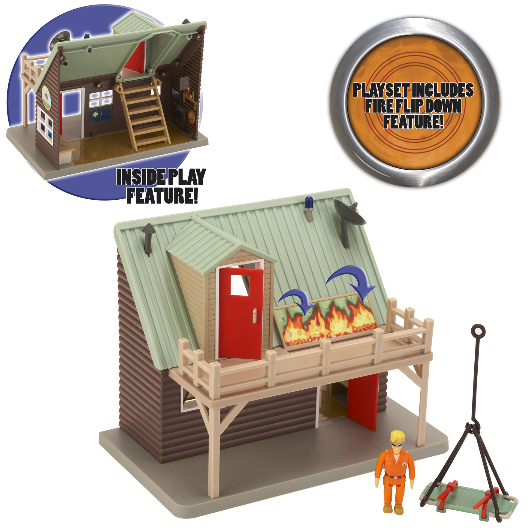 fireman sam Playset W/figure- Mountain Lodge