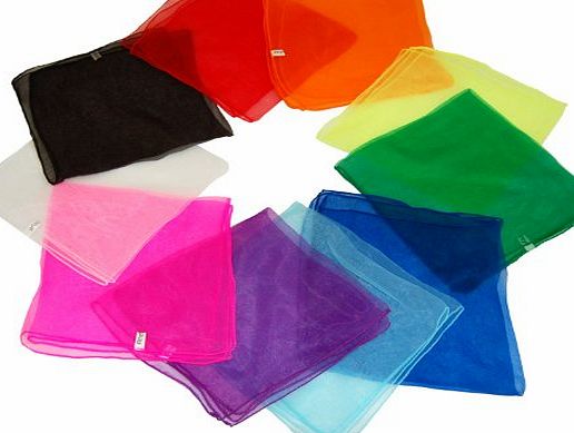 Firetoys Small Juggling Scarves - Pack of 10 - Mixed (CE Marked)