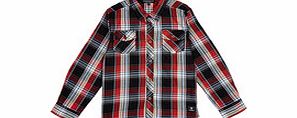 Firetrap Boys 3-7yrs red cotton check shirt