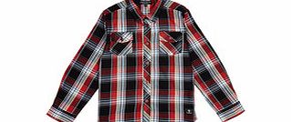 Firetrap Boys 8-13yrs red cotton check shirt