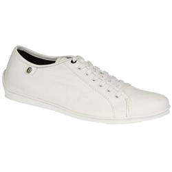 Male Tank Leather Upper Leather Lining Casual Shoes in White