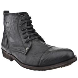 Firetrap Male Veloce 4 Leather Upper Casual Boots in Black