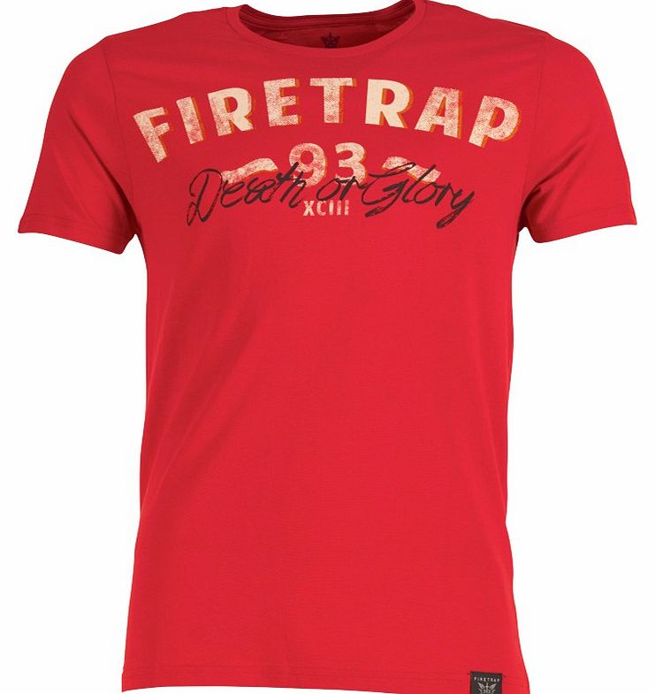 Firetrap Mens Biker T-Shirt Molten Lava