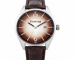 Firetrap Mens Brown Leather Strap Watch