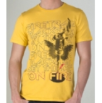 Firetrap Mens Mic T-Shirt Yellow