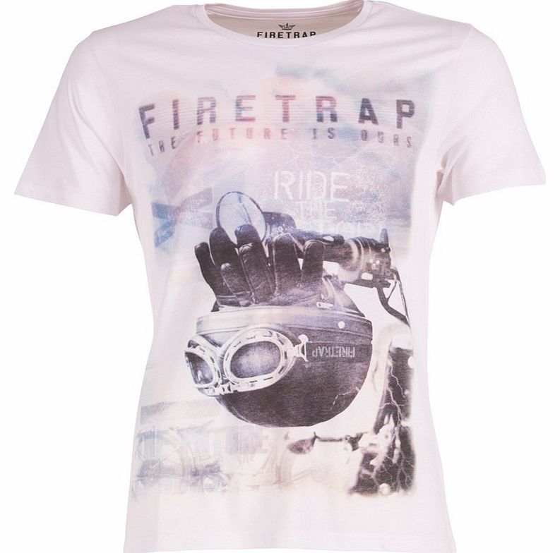 Firetrap Mens Storm T-Shirt Optic White