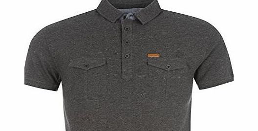 Firetrap Mens Vine Polo Shirt Mens Charcoal Marl XXL