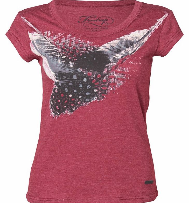 Firetrap Womens Aria Feather T-Shirt Port Marl