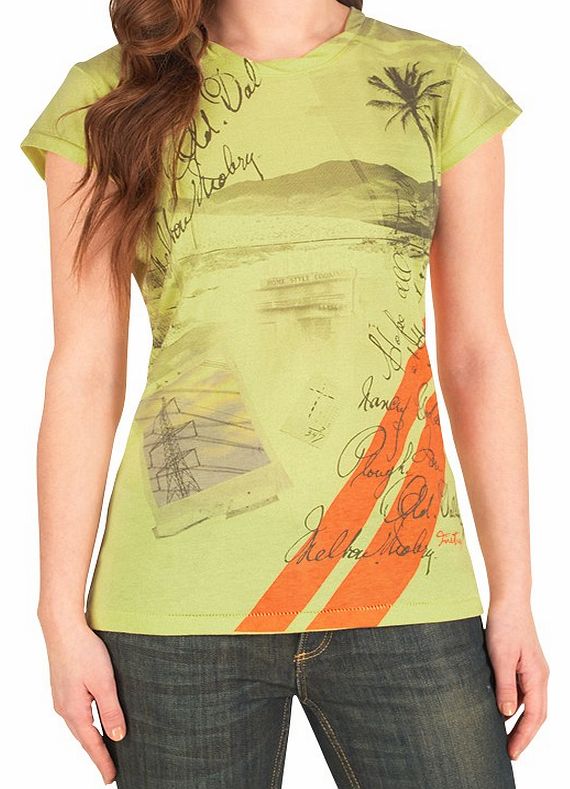 Firetrap Womens Dionne Souvenir T-Shirt Citrus