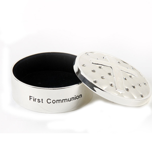 Communion Silver Plated Trinket Box