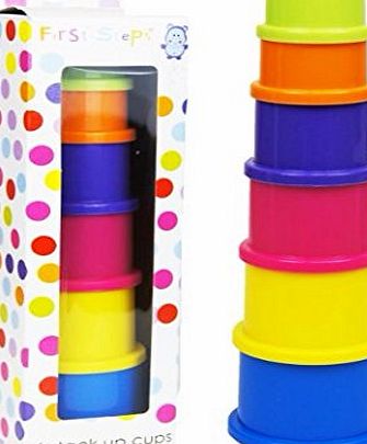 First Steps Baby Toddler Stacking Nesting Cups Stack Up Learning Tower Activity Toy Game