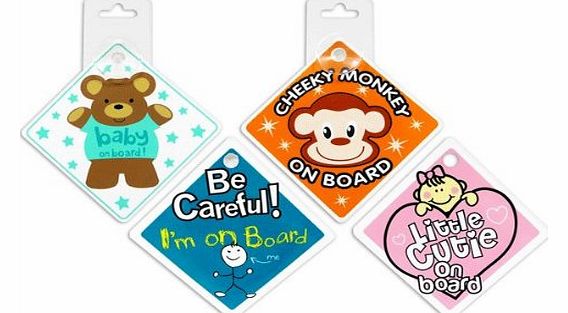 First Steps Funky baby car signs - Be Careful