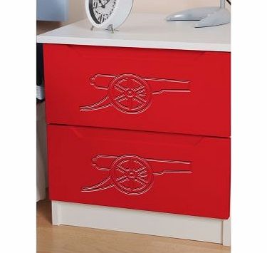 Arsenal 2 Drawer Bedside Cabinet