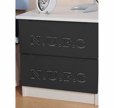 First Team Furniture Newcastle United 2 Drawer Bedside Cabinet