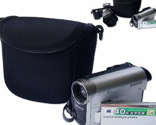 first2savvv  black high quality anti-scratch nylon digital camcorder bag case for JVC GZ-HM30BEK