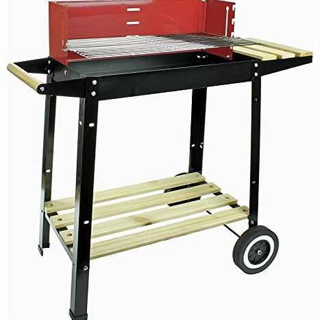 BBQ Portable Outdoor Charcoal Barbecue Grill (Red)