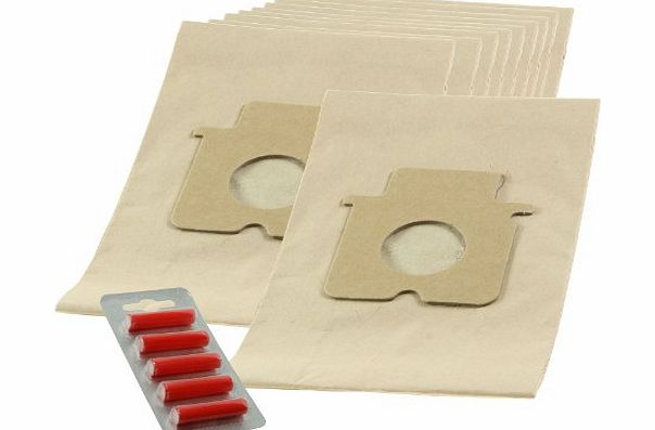 Dust Bags for Panasonic Vacuum Cleaners (Pack of 10 + 5 Fresheners)