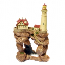 Fish Interpet Aquatic Ornament Lighthouse On Rocks