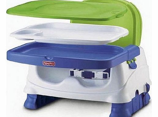 Healthy Care Deluxe Booster Seat, Blue/Green/Gray by Fisher-Price