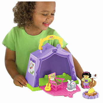 Fisher-Price World of Little People Play N Go Campsite