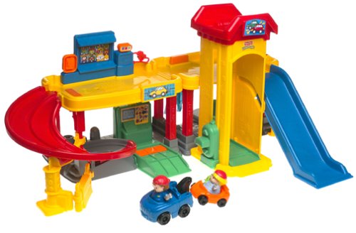 Fisher Price World of Little People Ramps Around Garage