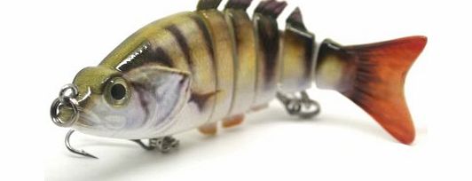 FISHIN ADDICT PERCH Swimbait Multi Jointed Fishing Lure realistic perch jack pattern and swim action for pike, perch, zander and bass 83mm 12 grams