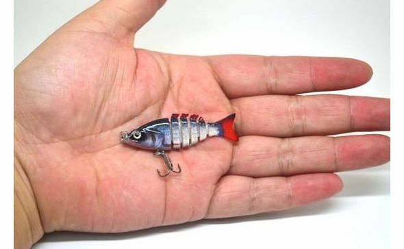 FISHIN ADDICT Silver roach realistic FRY Multi Jointed Fishing Lure / Swimbait Bait for perch pike 50mm / 2g / 6 segments
