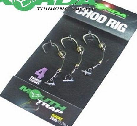 Fishing Republic KORDA CHOD RIGS SHORT BARBLESS SIZE 8 - KCR026