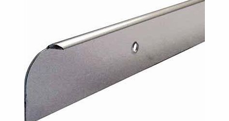 Fitmykitchen Kitchen worktop end cap Trim, 40mm high, Chrome Silver