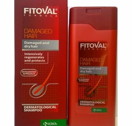Fitoval Dermatological Shampoo for Damaged and Dry Hair - Natural Herbal Products with Extracts of Nettle, Extracts of Salvia, D-Panthenol, Lecithin and Wheat Protein 200ml