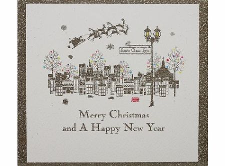 FIVE DOLLAR SHAKE  CANDY CANE RANGE `` Merry Christmas - Santa Claus `` Boxed Christmas Cards (6 Cards Per Box)- BT6