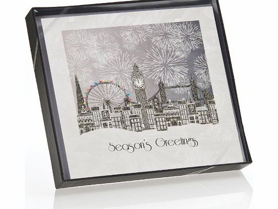 FIVE DOLLAR SHAKE  SPARKLING ICE RANGE `` Seasons Greetings `` Boxed Christmas Cards (6 Cards Per Box)- EB7