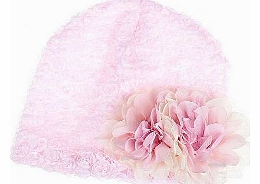 Five Season 1pcs Baby Thick Cap Crochet Beanie Flower Clip Mix Color Toddler Hat Set