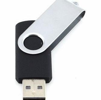 Fives 2GB USB 2.0 Flash Drive Memory Stick Fold Storage Thumb Stick Pen Swivel Design (Black)