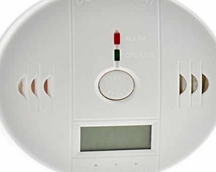 Carbon Monoxide CO Gas Warning Digital LCD (Blue Light) Detection Sensor Alarm Alert Detector / Prevent Accidental Carbon Monoxide Poisoning, for Home, Kitchen, Caravan, Boat, Camping