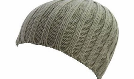Flagstaff Ribbed Knit Skull Beanies - 5 Colours Available (STONE)
