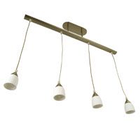 Four Light Bar Pendant Satin Steel Effect