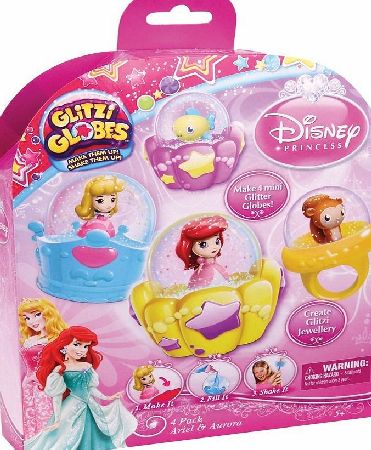 glitzi globes disney princess ariel and aurora