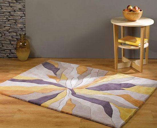 Flair Rugs Infinite Splinter Handtufted Rug, Ochre, 120 x 170 Cm