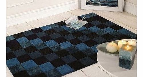 Nordic Andes Shaggy Rug, Blue/Grey, 80 x 150 Cm