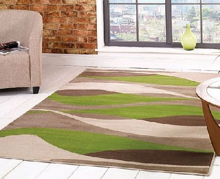 Flair Rugs Sincerity Modern Contour Rug, Green, 120 x 170 Cm