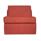 Flame John Single Chair Bed In Russett Microfibre