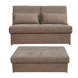 Flame Marcel Sofa Bed In Mink Microfibre