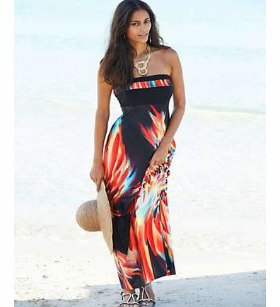 Flame Print Beach-to-Bar Dress