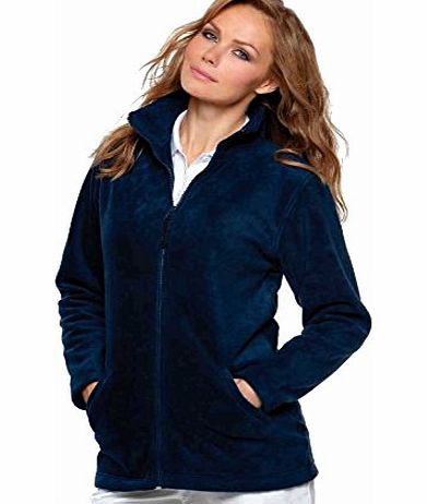 FLEECE Ladies Full Zip Premium Fleece Jackets Sizes 8 to 22 SUITABLE FOR WORK amp; LEISURE (20 / 3XL XXXL, NAVY BLUE)
