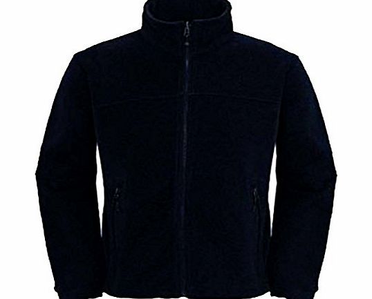 FLEECE Mens Full Zip Premium Fleece Jackets Sizes XS to 4XL SUITABLE FOR WORK amp; LEISURE (L - LARGE, BLACK)