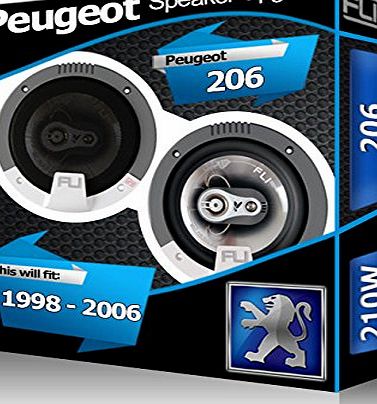 Peugeot 206 Front Door Speakers Fli Audio car speaker kit 210W