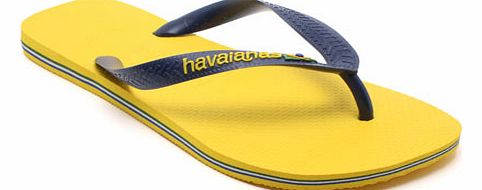 Flip Flops  Havaianas Brazil Logo Mens Flip Flops Citrus