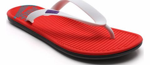 Flip Flops  Solarsoft Thong Flip Flops White/Crimson Red